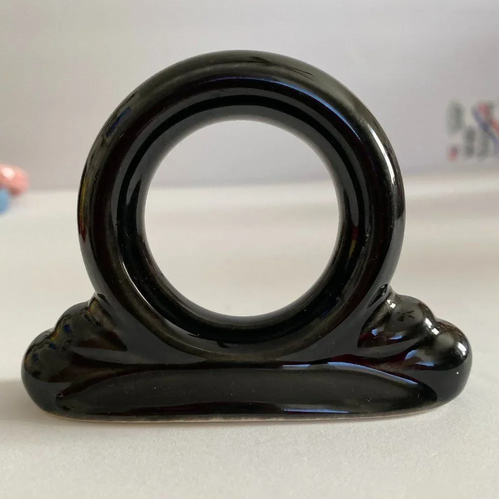 Fiestaware Black Discontinued Napkin Ring